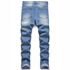 Men's Ripped Fashion Personality Street Trend Style Jeans - kinko