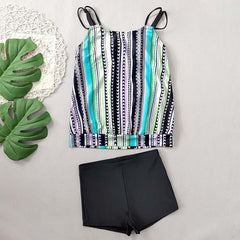 Plus Size Geometric Printing High Waist Boxers - kinko