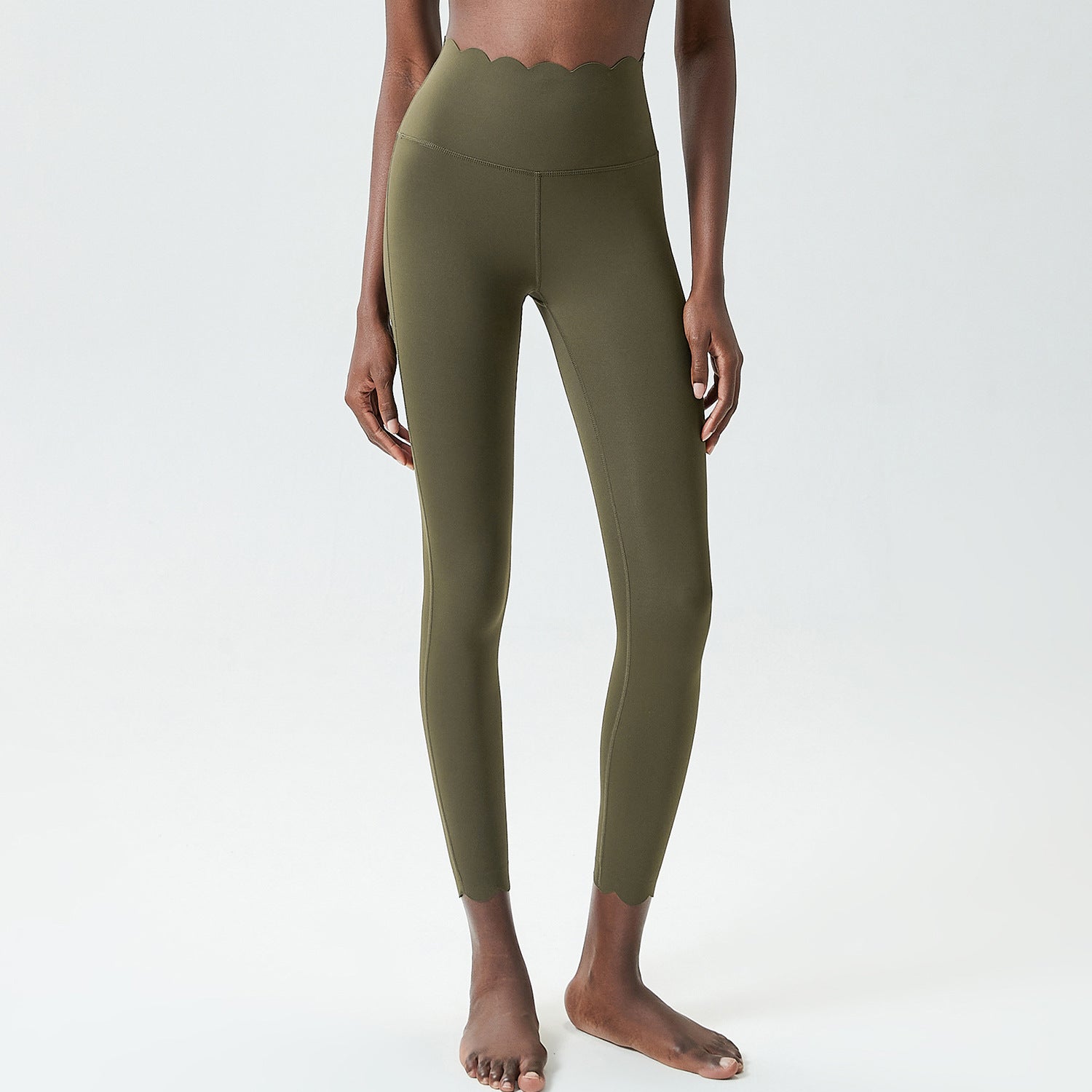 Small Wave Yoga Pants Plus Size Lycra Milk Leather Tight Trousers For Women - kinko