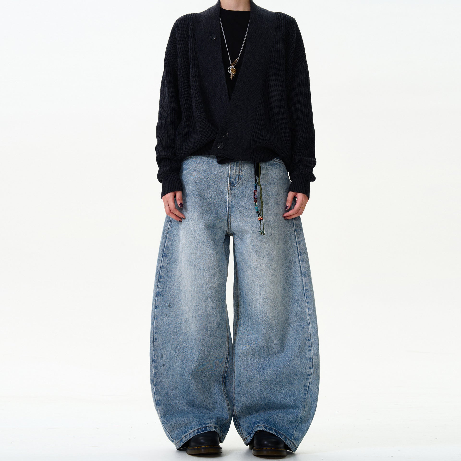 Classic Washed Machete Jeans For Men And Women - kinko