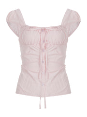 Sweetheart Age-reducing Square Collar Slimming Top - kinko