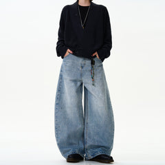 Classic Washed Machete Jeans For Men And Women - kinko