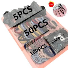 755/1510PCS Hair Accessories Set for Women Seamless Ponytail Holders Hair Bands Scrunchies Girls Variety Rubber Bands Hair Ties