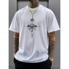 Men's Tops New Style Letter Print Fashion Casual Short-sleeved T-shirt Streetwear Men Clothing Graphic T Shirts Harajuku