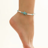 Minimalist Design Bohemian Style Summer Beach Women's Foot Chain Starfish Bead Shaped Women's Party Banquet Fashion Accessories