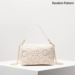 Boho Beach Bags for Women,Pearl Bag,Wicker Bag,Premiun Style Tote Bags for Ladies,Vacaition Outfits Women,Travel Must Haves