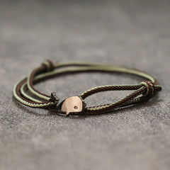Men Marine String Bracelet Bilayer Sliding Adjustable Whale Braclet Beach Surfer Nautical Braslet Vacatio Leisure Accessories