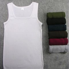Cotton Men Sleeveless Tank Top Solid Color Gym Muscle Vest Undershirts O-neck Men's Clothing Tees Workout Vest Tops