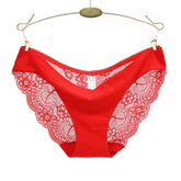 Women's Invisible Underwear Spandex Crotch Intimate Women Sexy Lace Panties Ladies Seamless Pantys Underpants Plus Size Lingerie