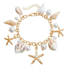 Fashion Bohemian Waist Chain Sea Star Starfish Shell Pendant Shell Waist Link Beach Bikini Alloy Jewelry Accessories for Women