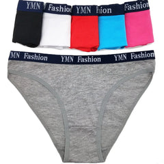 Womens Underwear Hipster Cotton Briefs Low Waist Everyday Style Solid Sexy Panties Ladies Knickers Lingerie 6 Pcs/set