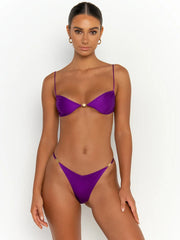 Sexy Bikini Micro Thong Swimwear Women Sexy Swimsuit Push Up Biquini Brazilian Soild Bathing Suit Patchwork Beachwear