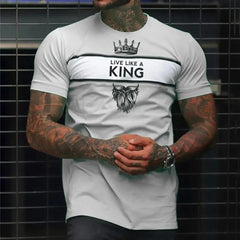 New Fashion Men's T-shirt Casual Sweatshirt Tops Summer O-neck Slim Short-sleeved Tees Male Trend Streetwear Daily Mens Clothing
