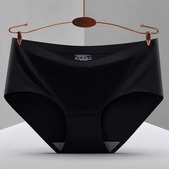 Women's Underwear Ice Silk Cotton Antibacterial Briefs Lingerie Female Casual Girls Panties Ladies Underpants Plus-size XXL