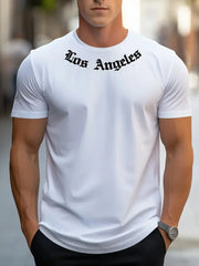 Men's Tops New Style Letter Print Fashion Casual Short-sleeved T-shirt Streetwear Men Clothing Graphic T Shirts Harajuku