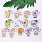 Kpop Stray Kids Acrylic Car Keychain Accessories Creative Funny Kawaii Trendy Bag Charm Backpack Pendant Keyring Gifts For Fans