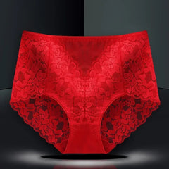 Women's Underwear Plus Size Floral Lace Panties High Waist Ladies Briefs Sexy Lingerie Female Pantys Seamless Underpant Intimate