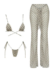 2025 Elegant Black Bikini Set with Transparent Bottoms Urban Style Beachwear White Wall Lightweight and Breathable Summer Beach