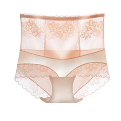 High Waisted Compression Underwear for Women Summer Sexy Lace Ultra-thin Seamless Antibacterial Triangle Pants Daily Life