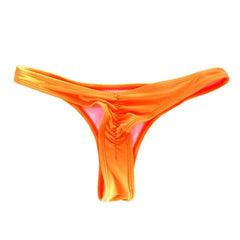 2025 New Bikini Women Swimwear Bottom Low Waisted Thong Rave Bottoms Mid Cut Bathing Suit Bottom for Beach Swimming Pool