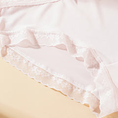 Women Sexy Panties Soild Color Breathable Underwear Lace Bow Lingerie Female Ultra Thin Transparent Briefs New