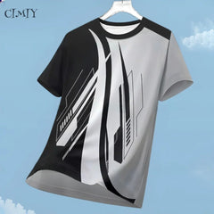 Sports Casual Jersey For Men Dry Fit Shirt Outdoor Running Cycling Short Sleeve Breathable Gym Wear Crew Neck T-Shirt