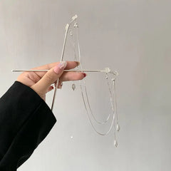 Headwear For Men For Women Fan Flower Hair Clip Hair Fork Hair Accessories Double Tassel Hair Stick Chinese Style Hairpins