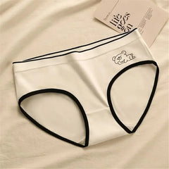 Women Crotch Pure Panties Underpants Cute Seamless Comfortable Underwear Solid Briefs Ladies Low-Rise Lingerie Underwears