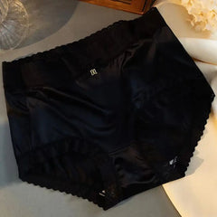 Women's Underwear Ice Silk Panties Seamless Untra-thin Underwear Intimates Satin Briefs Ladies Large Size Briefs