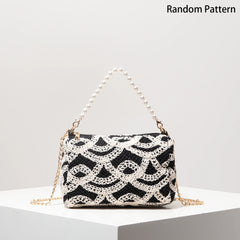 Boho Beach Bags for Women,Pearl Bag,Wicker Bag,Premiun Style Tote Bags for Ladies,Vacaition Outfits Women,Travel Must Haves