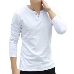 Great Men T-shirt Slim Casual Base Shirt Long Sleeve Fit Autumn T-shirt for Daily Wear