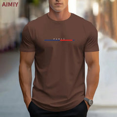Man T Shirt Casual Oversized Sports Loose Plus Milano Print Clothing Comfortable Shopping Round Neck Short Sleeved T-Shirt Top