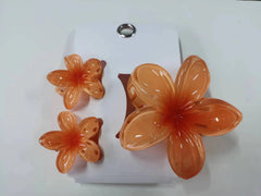 3 pcs/set Flower Claw Clip Women Summer Beach Cute Hawaiian 8CM*1+4CM*2PCS Preppy Stuff Female Hair Accessories For Summer