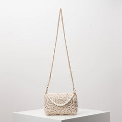 Boho Beach Bags for Women,Pearl Bag,Wicker Bag,Premiun Style Tote Bags for Ladies,Vacaition Outfits Women,Travel Must Haves