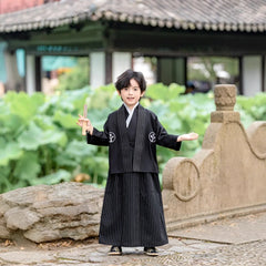 Kids Japanese Traditional Costume Kimono Children's Samurai Clothes Boys Cardigan Kimono Sets Child Stage Performance Clothing