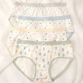 Women Cotton Underwears Pastoral Japanese Students Briefs Sexy Cute Girls Lingerie Printed Lace Femme Female Panties Underpants
