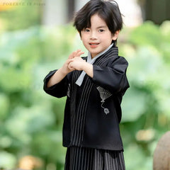 Kids Japanese Traditional Costume Kimono Children's Samurai Clothes Boys Cardigan Kimono Sets Child Stage Performance Clothing