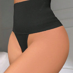 Women High Waist Flat Belly Panties Breathable Comfy Elastic Intimates Shapewear Solid Lingerie Underwear