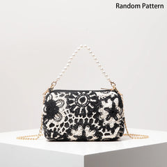 Boho Beach Bags for Women,Pearl Bag,Wicker Bag,Premiun Style Tote Bags for Ladies,Vacaition Outfits Women,Travel Must Haves