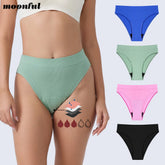 Menstrual Underwear Cotton Menstruation Panties High Waist Menstrual Cycle Absorbent Underwear Women Abundant Flow Underpants