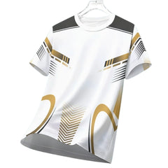 Sports Casual Jersey For Men Dry Fit Shirt Outdoor Running Cycling Short Sleeve Breathable Gym Wear Crew Neck T-Shirt