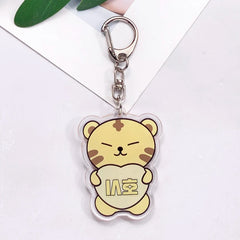 Kpop Stray Kids Acrylic Car Keychain Accessories Creative Funny Kawaii Trendy Bag Charm Backpack Pendant Keyring Gifts For Fans