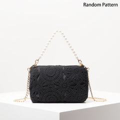 Boho Beach Bags for Women,Pearl Bag,Wicker Bag,Premiun Style Tote Bags for Ladies,Vacaition Outfits Women,Travel Must Haves