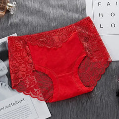 Women's Cotton Underwear Panties Sexy Lace Mid-Waist Hollow Female Briefs Hip Lift Underpants for Lady Lingerie Нижнее Белье