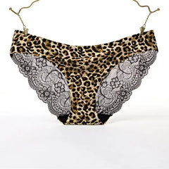 Women's Sexy Lace Panties Seamless Cotton Breathable Briefs Girls Transparent Underpants Plus Size Brand Underwear 1 Piece