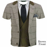 2024 Summer New High-quality Men's Personality Business Suit Pattern 3D Printed Men's T-shirt Comfortable Breathable Fashion Top