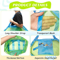 Handbag Beach Shoulder Bag Mesh Shell Bag Beach Essential Bag Beach Toy Handbag