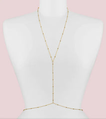 Stainless Steel Simple and fashionable bead wasit chain Bohemian women's body chain Sexy Beach Wedding Accessories Women Bra Cro