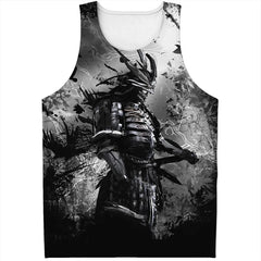 Fashion Japanese Samurai Graphic Mens Tank Tops Summer Trend Streetwear 3D Printed Sleeveless T Shirts Loose Harajuku Kids Vest