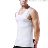 Men's Sports Fitness Quick Drying Vest Business Casual Base Vest Ice Silk Seamless Breathable Slim Elastic Sleeveless T-shirt